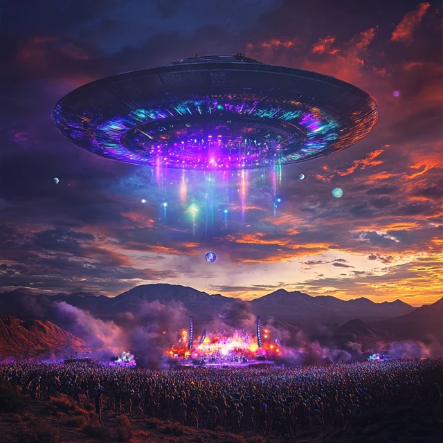 Alien UFO Concert in Roswell New Mexico