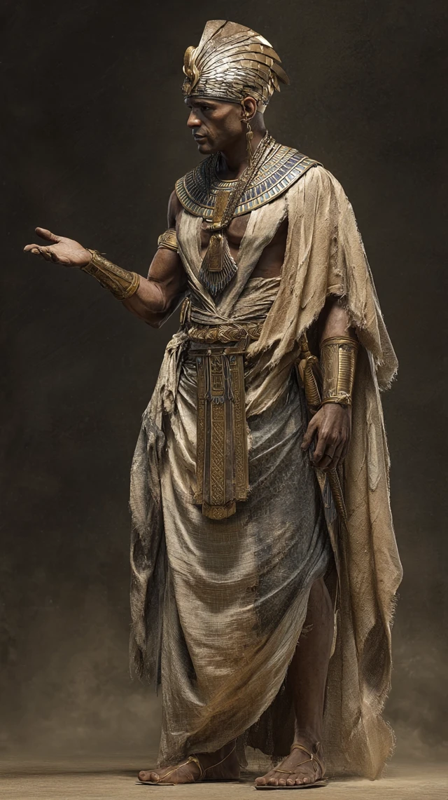 Ancient Egyptian Royal Figure in the Desert