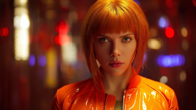 Scarlett Johansson as Motoko Kusanagi Cyborg Portrait