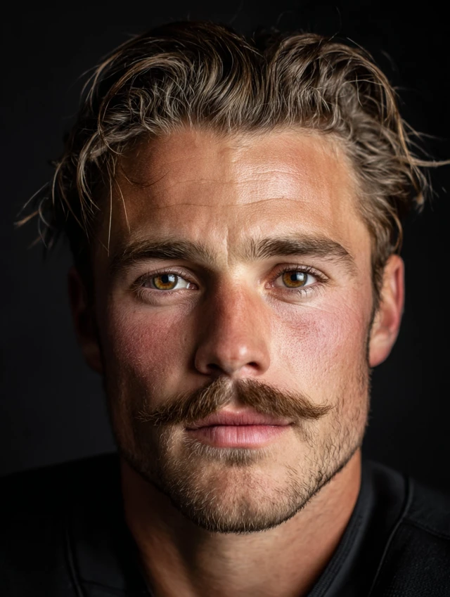 Handsome Hockey Player Portrait Headshot