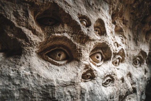 Cave Walls with Living Eyes A Mysterious Sight