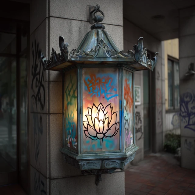 Graffiti Art on Lotus Lantern