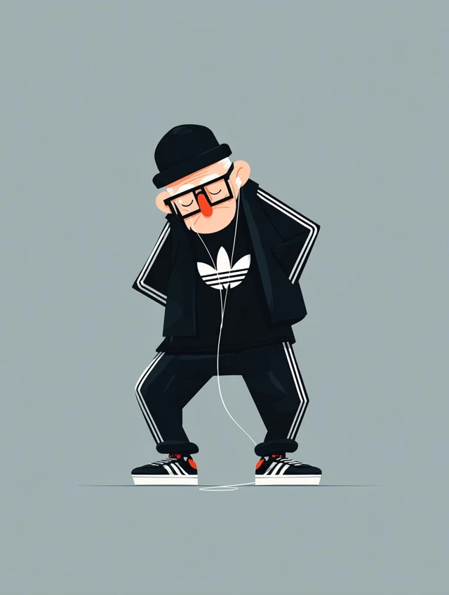 Dancing Gopnik in Adidas Originals Illustration