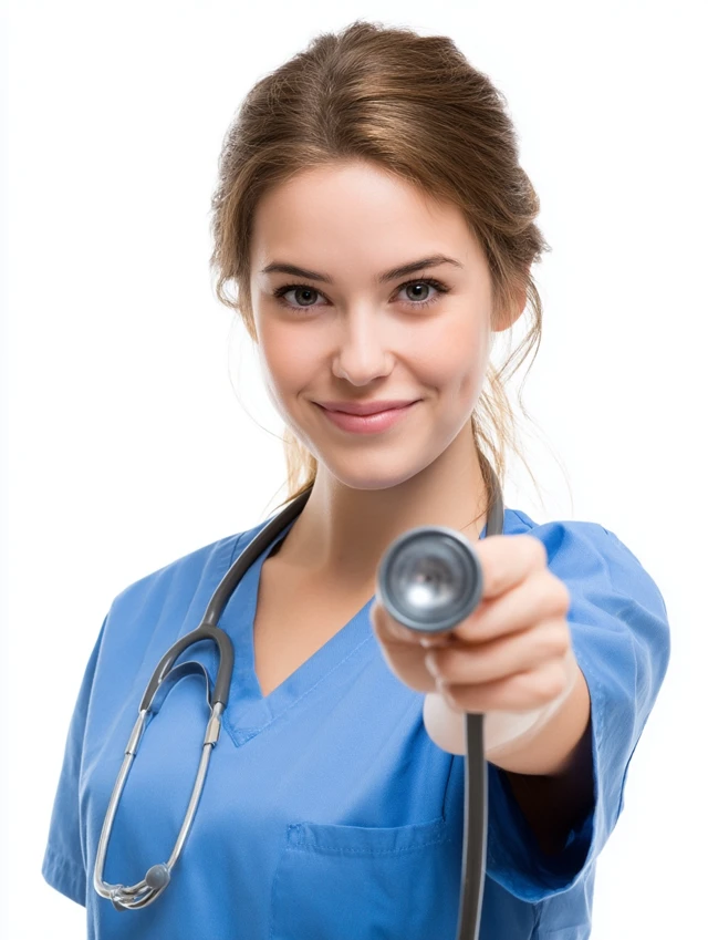 Nurse with Stethoscope Health Care and Trust