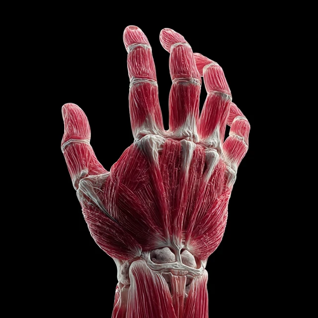 Hand Muscles Anatomical Illustration