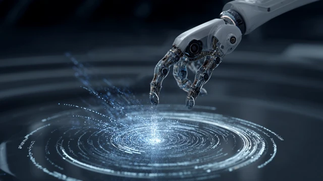 AI Robotic Hand Creates Digital Code