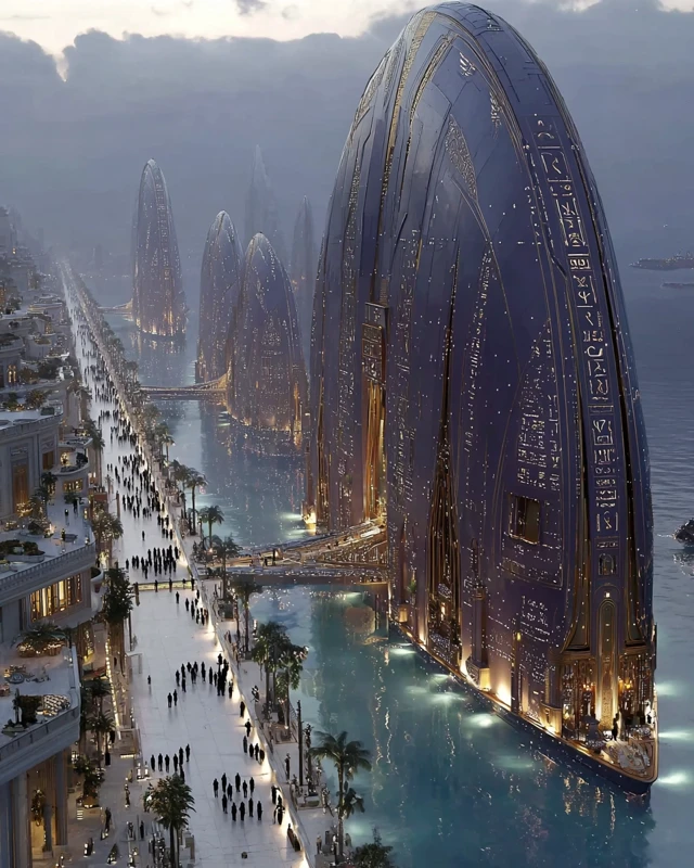 Futuristic SciFi Cityscape Awe Inspiring Empire