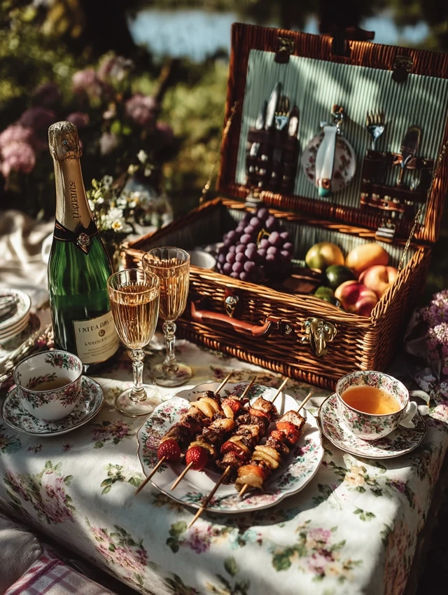 Spring Picnic Invitation Birthday Celebration