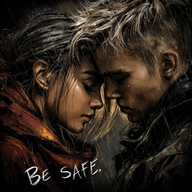 Couple Embracing Be Safe