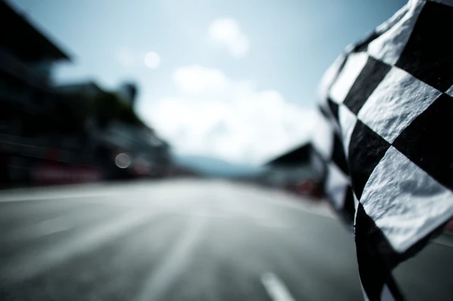 Racing Checkered Flag Close Up Motorsport