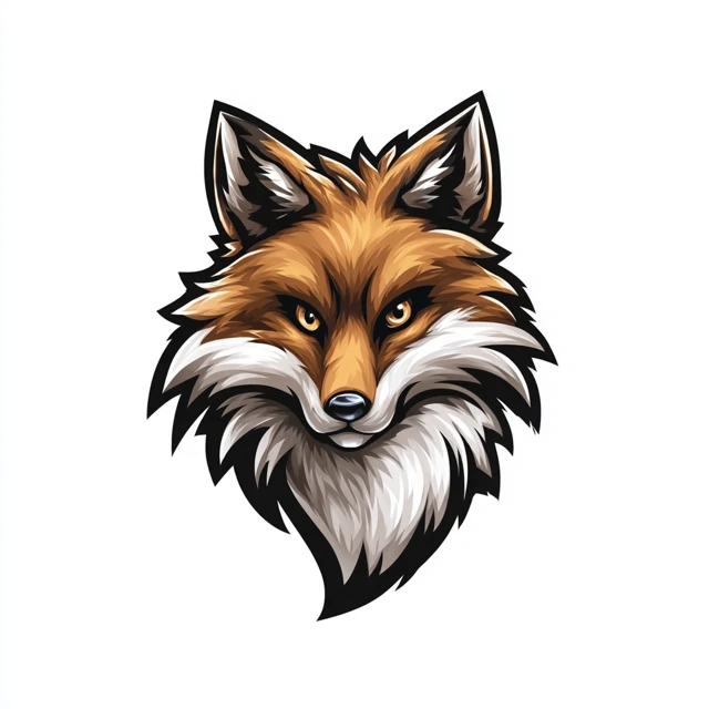 Fox Gaming Logo Esport Style White Background