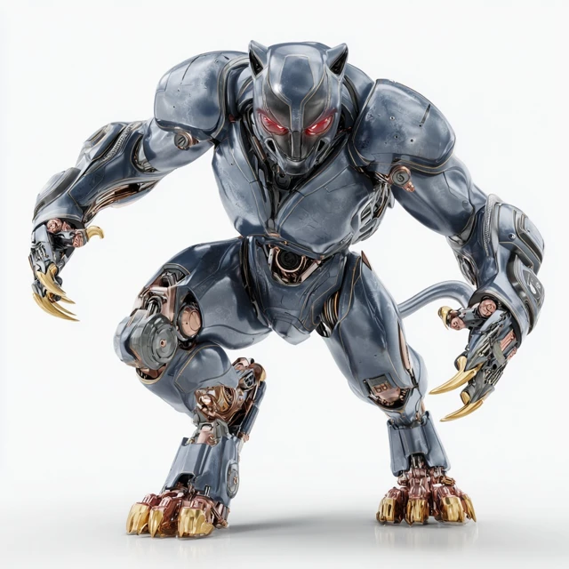 Robotic Panther SciFi Illustration