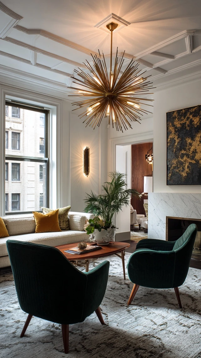 Midcentury Modern Living Room Art Deco Design