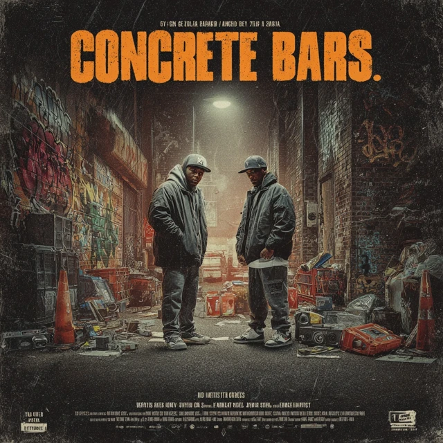 Concrete Bars 90s Hip Hop Movie Poster