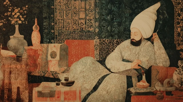 Murad II Ottoman Sultan in his Mansion Art