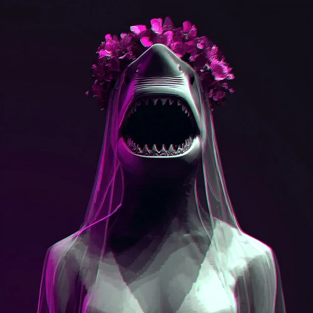 Shark Bride Illustration