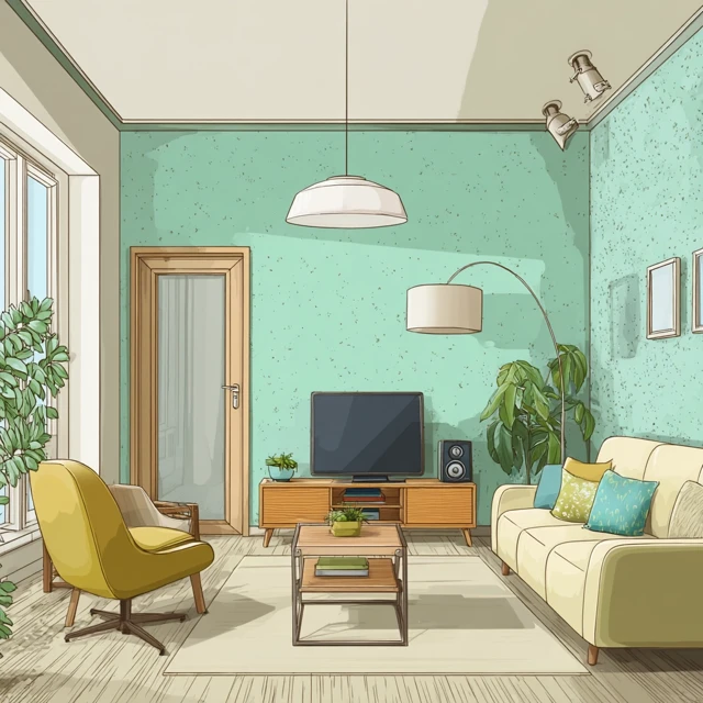 Cream Style Living Room Interior Design