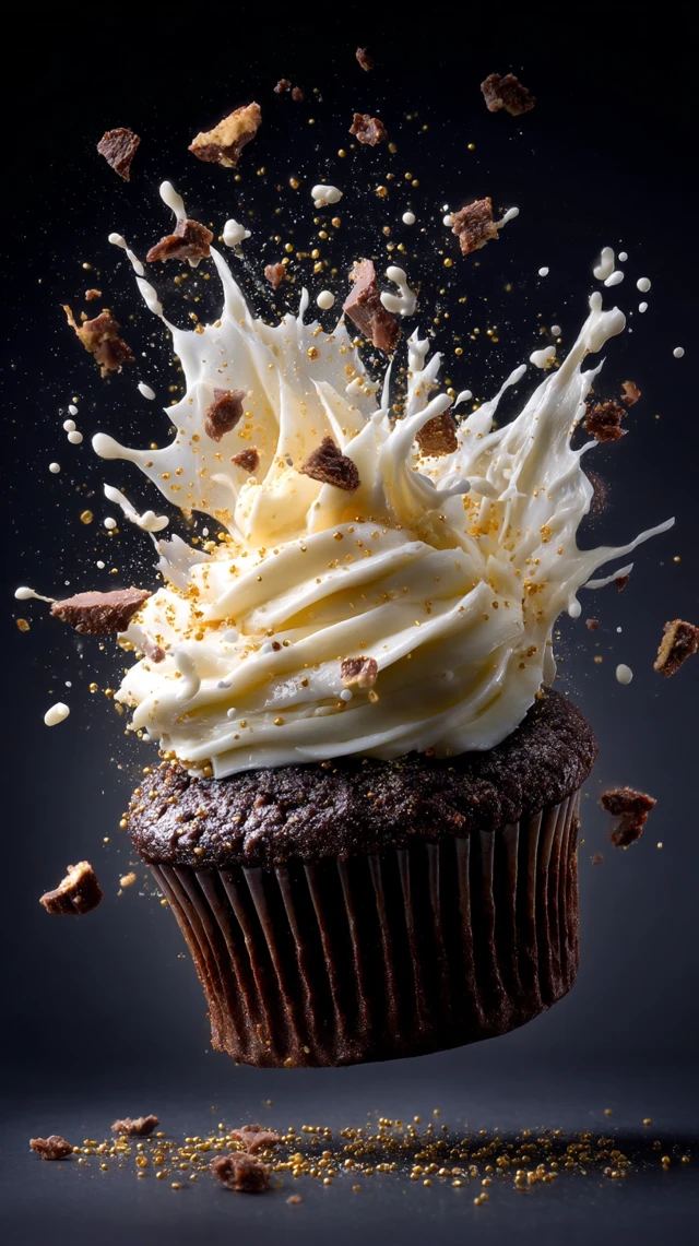 Chocolate Cupcake Explosion Vanilla Frosting