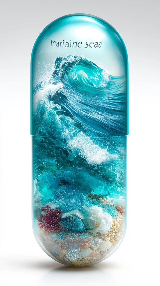 Marine Vitamin C Capsule Product Photography