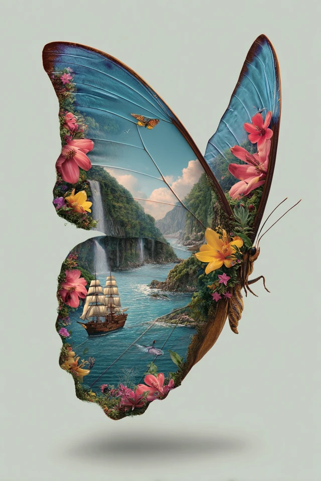 Butterfly Island Landscape Photography Art