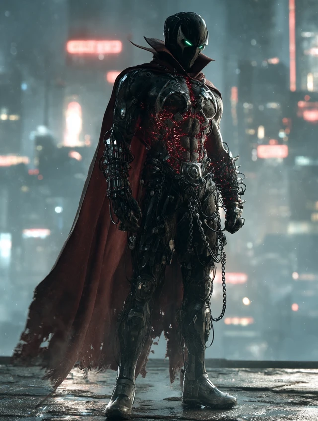 Cyberpunk Spawn: Antihero in Neon City