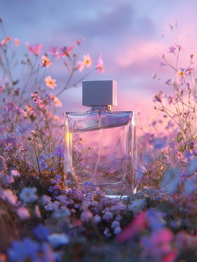 Perfume Bottle in a Meadow Photography