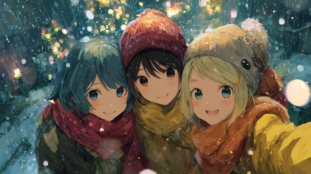 Enchanted Forest Friends Winter Anime