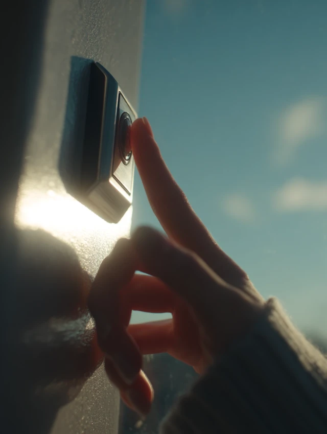 Delivery Promo Image Doorbell Press Noon Lunchtime