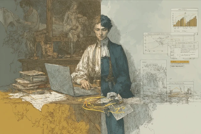 Author to Copywriter A Digital Transformation Illustration