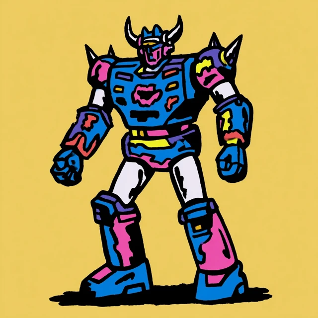 Colorful Vector Mecha Illustration