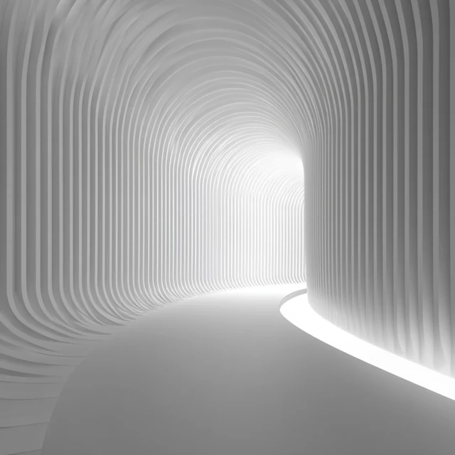 Abstract 3D Tunnel Design White Space