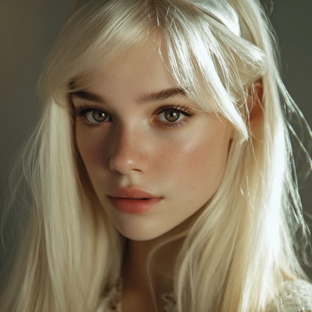 Beautiful Blond Girl Portrait