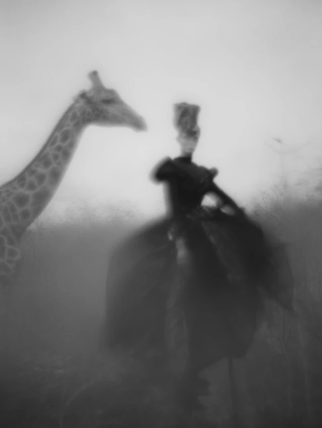 Venus of Lespugue on Giraffe Sarah Moon Photography
