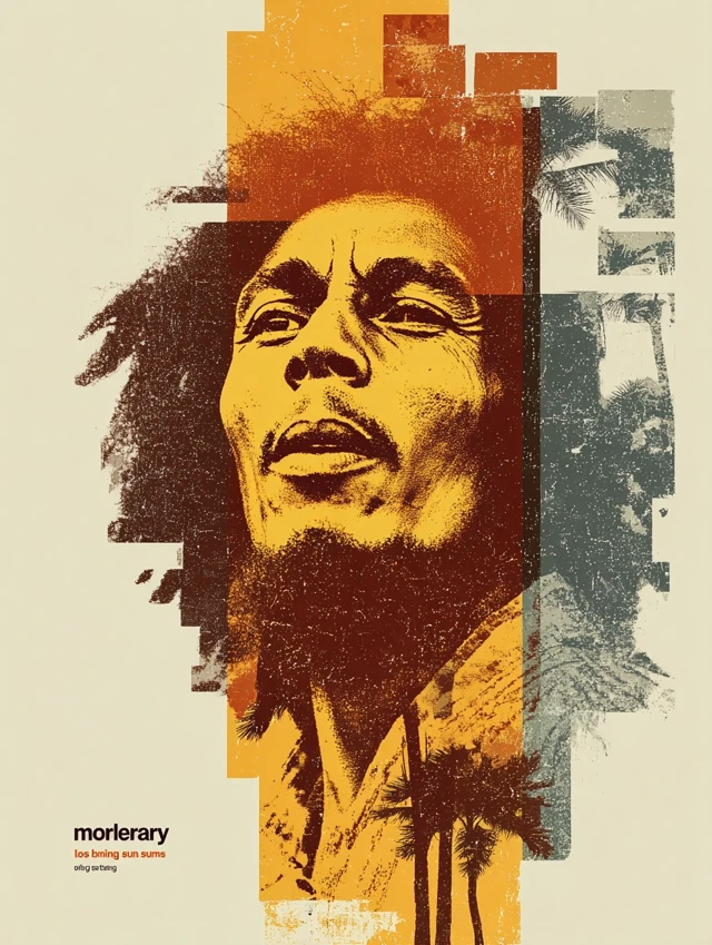 Bob Marley Vintage Graphic Art Design