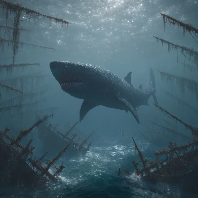 Saber Toothed Shark Lurking in Blackbeards Cove