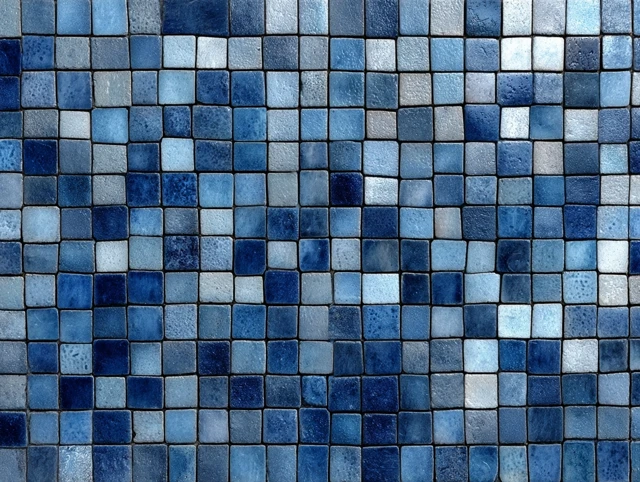 Italian Mosaic Texture with Venetian Blues