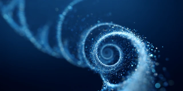 Abstract Spiral Particle Line 3D Rendering