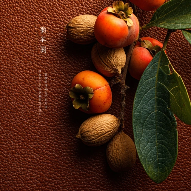 Leather Goods Poster Persimmons and Peanuts