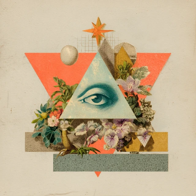 Eye of Providence Absurdist Surreal Retro Collage Art
