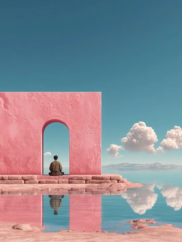 Meditation in Paradise Chinese Architecture Art