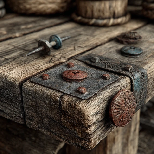 Wooden Board Close Up Rustic Detail