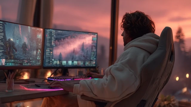Gamer Streaming Setup Modern PC and Hypebeast Style