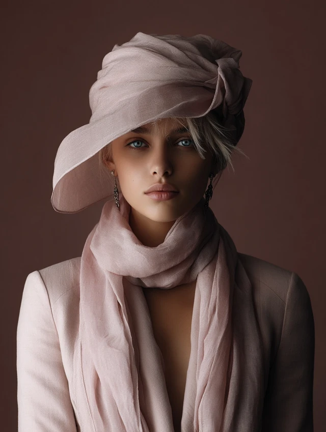 Fashionable Woman in Surreal Editorial Style