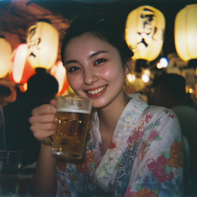 Japanese Festival Summer Beer Yukata Fujifilm