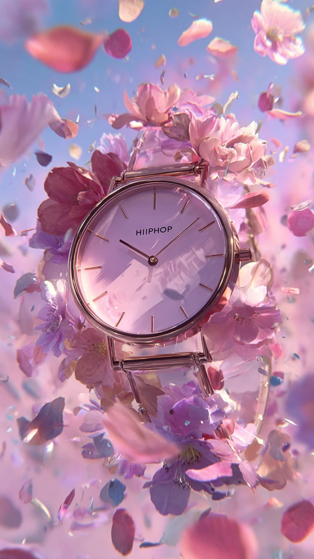 HIPPOP Watch Floral Design Elegant and Feminine