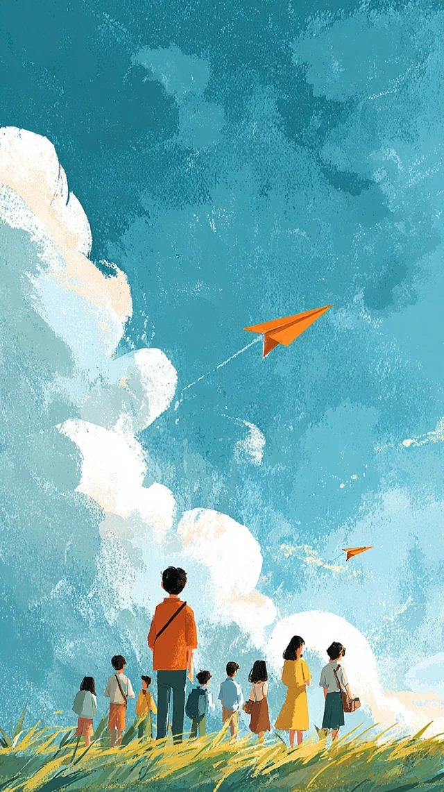 Youthful Field Illustration Anime Style