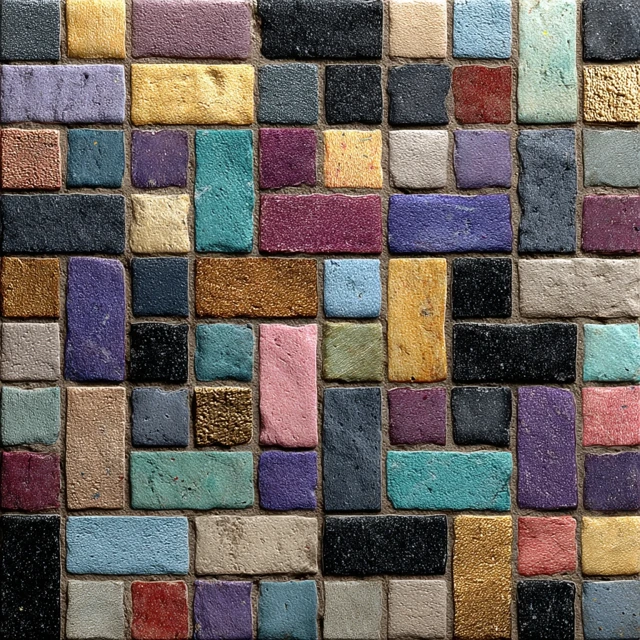 Multicolored Mosaic Tile Texture Background