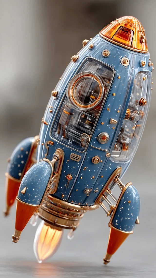Claymation Rocket: Cinematic 3D Art