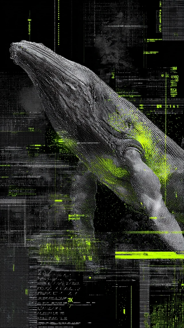 Digital Whale Cyberspace Poster Art