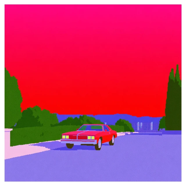 Retro Car Illustration Graphic Design Art